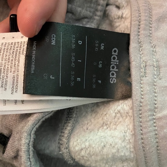 ADIDAS Fleece Jogger - heather grey (sz small) - Picture 7 of 9